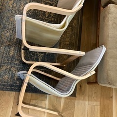 値引しました【美品】IKEA ポエング キッズ アーム チェア 2つセット 子供イス の画像