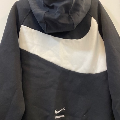 NIKE big swooshパーカー テックフリース黒白