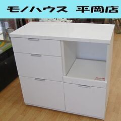 ニトリ ミドルレンジボード 幅88.5×奥42×高85cm 白エナメル 食器棚 NITORI  札幌市 清田区 平岡 ニトリ ミドルレンジボード 幅88.5×奥42×高85cm 白エナメル 食器