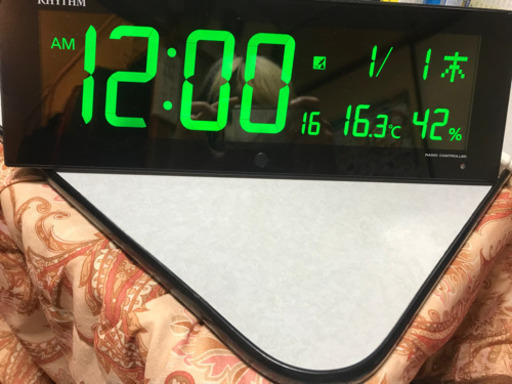 RHYTHM iroria LED 壁掛け　置き 時計