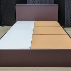 セミダブルベッドフレーム(マルミツ/木製/収納付/コンセント付)