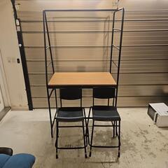 美品 イケアIKEA/イケアHAVERUD/ホーヴェルードテーブル アイアン 