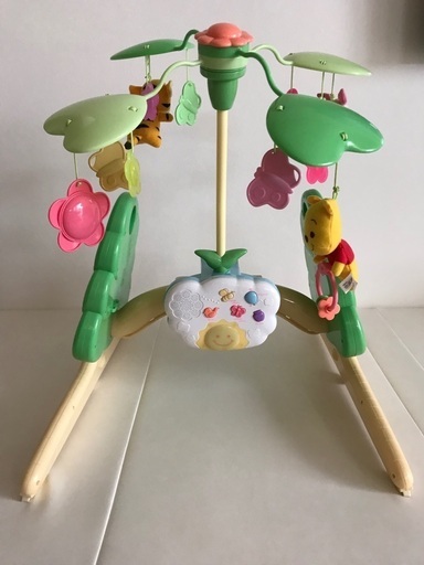 プーメリーベビージム６WAYディズニー／中古 プーさん メリー ディズニー プー タカラトミー 6way ジムに