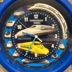 新幹線クロック　壁掛け時計　SR-WC15001BL (ブルー)