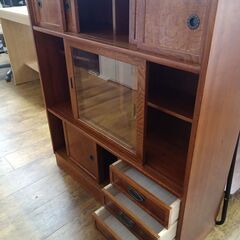 ★ジモティ割あり★  サイドボード ブラウン H101×D81×W91 クリーニング済み MT326の画像