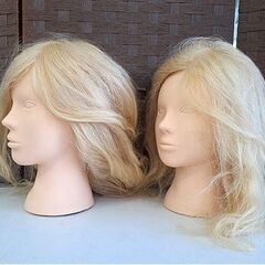札幌【2体セット モデルウィッグ 金髪 03G REALWIG】カットウィッグ 練習用 美容師 理容師 北20条店の画像