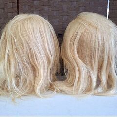 札幌【2体セット モデルウィッグ 金髪 03G REALWIG】カットウィッグ 練習用 美容師 理容師 北20条店の画像