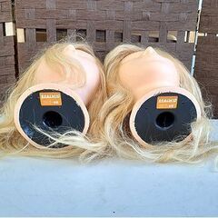 札幌【2体セット モデルウィッグ 金髪 03G REALWIG】カットウィッグ 練習用 美容師 理容師 北20条店の画像
