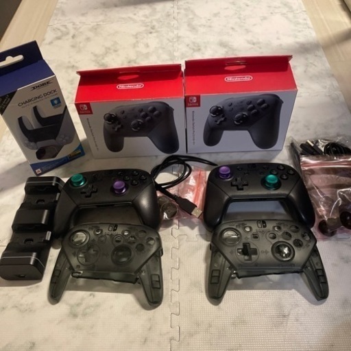 Switch プロコン2台　スタンド充電器　本日限り！！