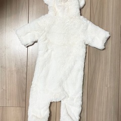 BAREFOOT DREAMS  クマ耳つきカバーオール　美品 ボアアウターの画像