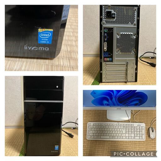 iiyama デスクトップパソコン セット　windows11　モニター・キーボード・マウス付き Desktop PC