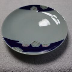 中古、アンティーク大皿(412)、桜、直径Φ25cm、高さ4cm