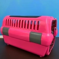 INT12⭐️美中古⭐️キャンピングキャリー ダブルドア 超小型犬用 ピンク🙋の画像