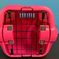 INT12⭐️美中古⭐️キャンピングキャリー ダブルドア 超小型犬用 ピンク🙋の画像