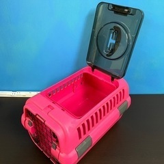 INT12⭐️美中古⭐️キャンピングキャリー ダブルドア 超小型犬用 ピンク🙋の画像