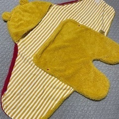 プーさんのおくるみ　Baby pooh 50 60 70 防寒の画像