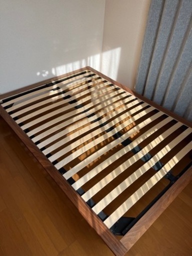 MUJI 無印良品  ダブルベッド　フレーム　ウォールナット