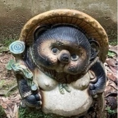 狸　置物　信楽？　オブジェ　庭　飾り