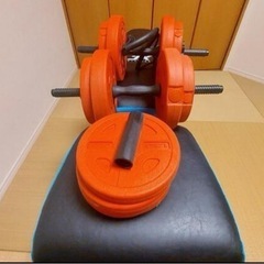 筋トレ　ベンチ台　マット　ダンベル