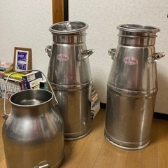 《譲渡完了》ミルク缶　飾り物　傘立て　ガーデニング