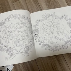 塗り絵　本　趣味　花、猫、動物の画像