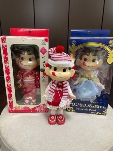 不二家ペコちゃんフィギュア三体まとめて！受け渡し者決まりました