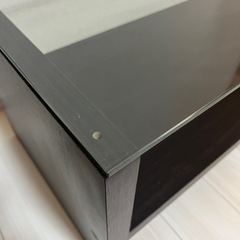 【美品】ガラスローテーブル　モダンの画像