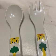 しまじろう ランチプレート フォーク スプーンの画像