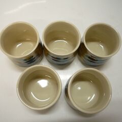 ☆F　九谷焼　角福　陶器　湯呑み　食器　5客セット　工芸品の画像