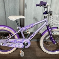 18インチ　女の子用自転車　補助輪付きの画像