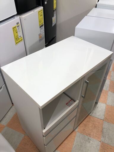 ニトリ レンジ台 ホワイト W(幅)88×D(奥行き)50.5×H(高さ)101.1cm ※クリーニング済み