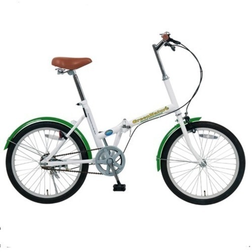 【新品未使用‼️】定価27,500円♪ KCD グリーンネイチャー20 折りたたみ自転車 20インチ シティサイクル ホワイト×グリーン♪