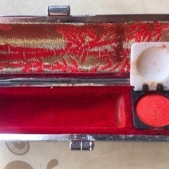 蛇革風　印鑑ケース　長さ約9㎝の画像