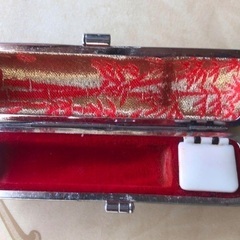 蛇革風　印鑑ケース　長さ約9㎝の画像