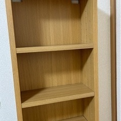 無印良品　本棚　オーク材薄型ラック・大・奥行２２ｃｍの画像