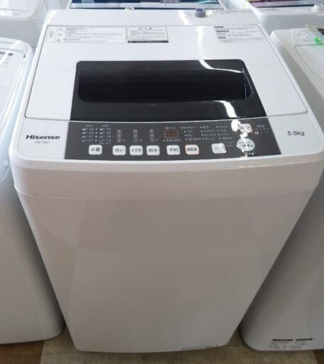 【引取限定】ハイセンス 洗濯機 5.5kg HW-T55C 中古品 2019年製【ハンズクラフト八幡西店】