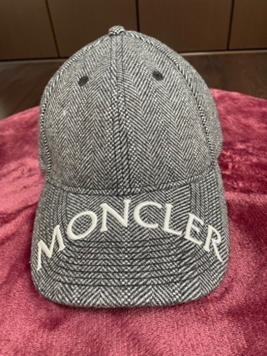 モンクレール帽子キャップ！ヘリンボーン！未使用に近い