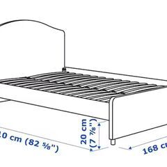イケア クイーンサイズ ベッド フレーム、マットレス付き