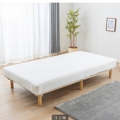 値下げ！セミダブルサイズのマットレス(足付き)の画像