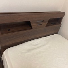 ベッドフレーム シングル マットレス付き 未使用の画像