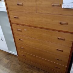 ★ジモティ割あり★  タンス ライトブラウン H135×D46×...