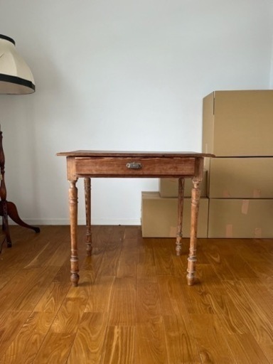 アンティーク　ろくろ脚デスク