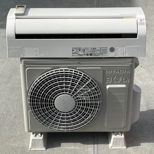 取付け可 ! ! ◇日立 エアコン 6畳用 2018年製 内部クリーン 白くまくん 100V RAS-DBK22H 分解洗浄済み ! !