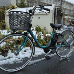 パナソニック　２６インチの電動自転車です。前後タイヤ新品交換済み...