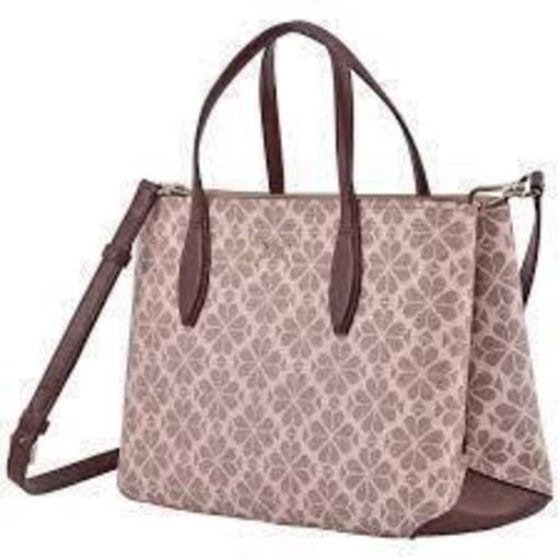 【新品46,200円／要リペア】Kate Spade ケイトスペード 2wayバッグ フラワーコーテッド キャンパスオール デイ ミディアム サッチェル