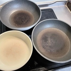 IH対応　アイリスオーヤマ　フライパン　3つの画像