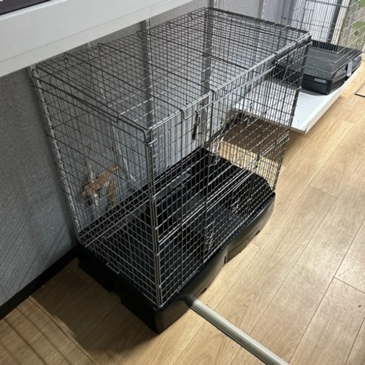 美品 イージーホーム80 ハイ ケージ 本体 小動物 小屋 飼育 ペット 用品 ブラック 黒 フクロモモンガ 鳥 イージーホーム メッシュ