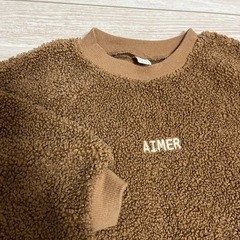 90㎝.100㎝　アプレレクール　ボアワンピース2点セットの画像