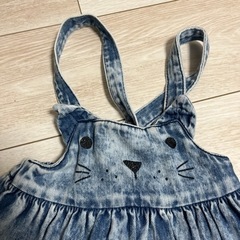 80㎝　next  デニムジャンパースカートの画像
