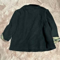 Burberry バーバリー　黒　90 長袖 ブランド キッズ　ブラック肩ボタンの画像